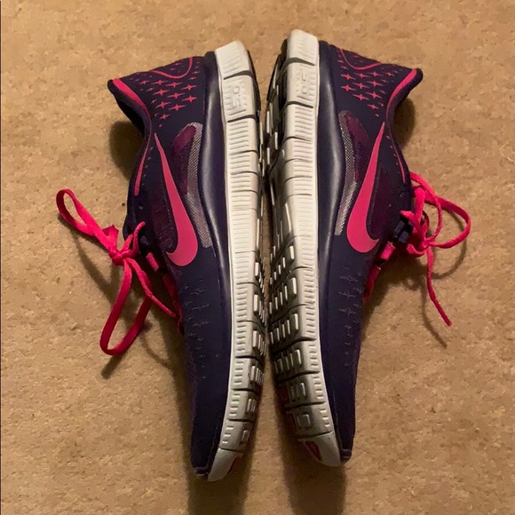 Pink and Purple Nike Free 5.0 Sneakers - Picture 3 of 8
